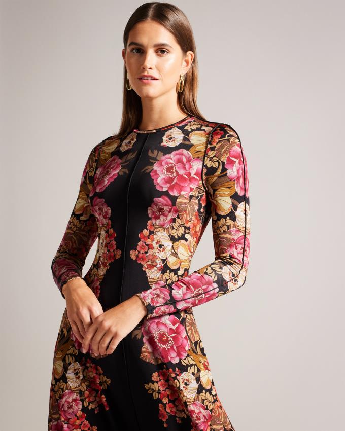 Peignoir Ted Baker Midi With Baby Lock Seams Rose Clair Femme | GOG-12773138